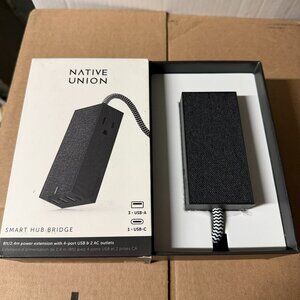 Native Union Smart Hub Bridge Slate (USB-A, USB-C, and AC Outlets) Open Box